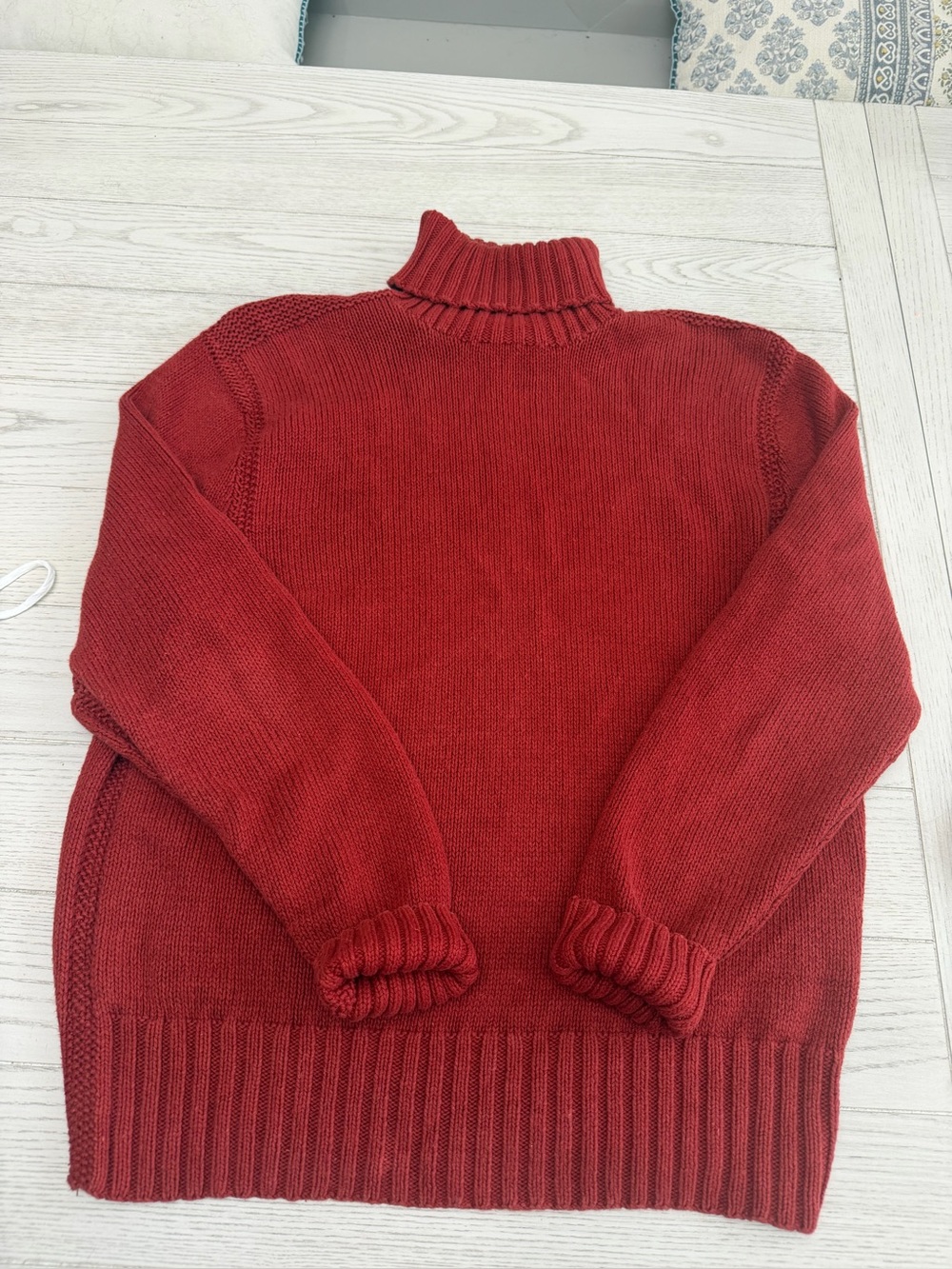 Ralph Lauren Red Ribbed Turtleneck Sweater